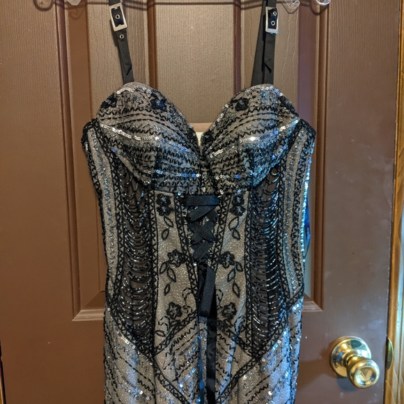 Vintage Beaded Prom Gown - Picture 4 of 11